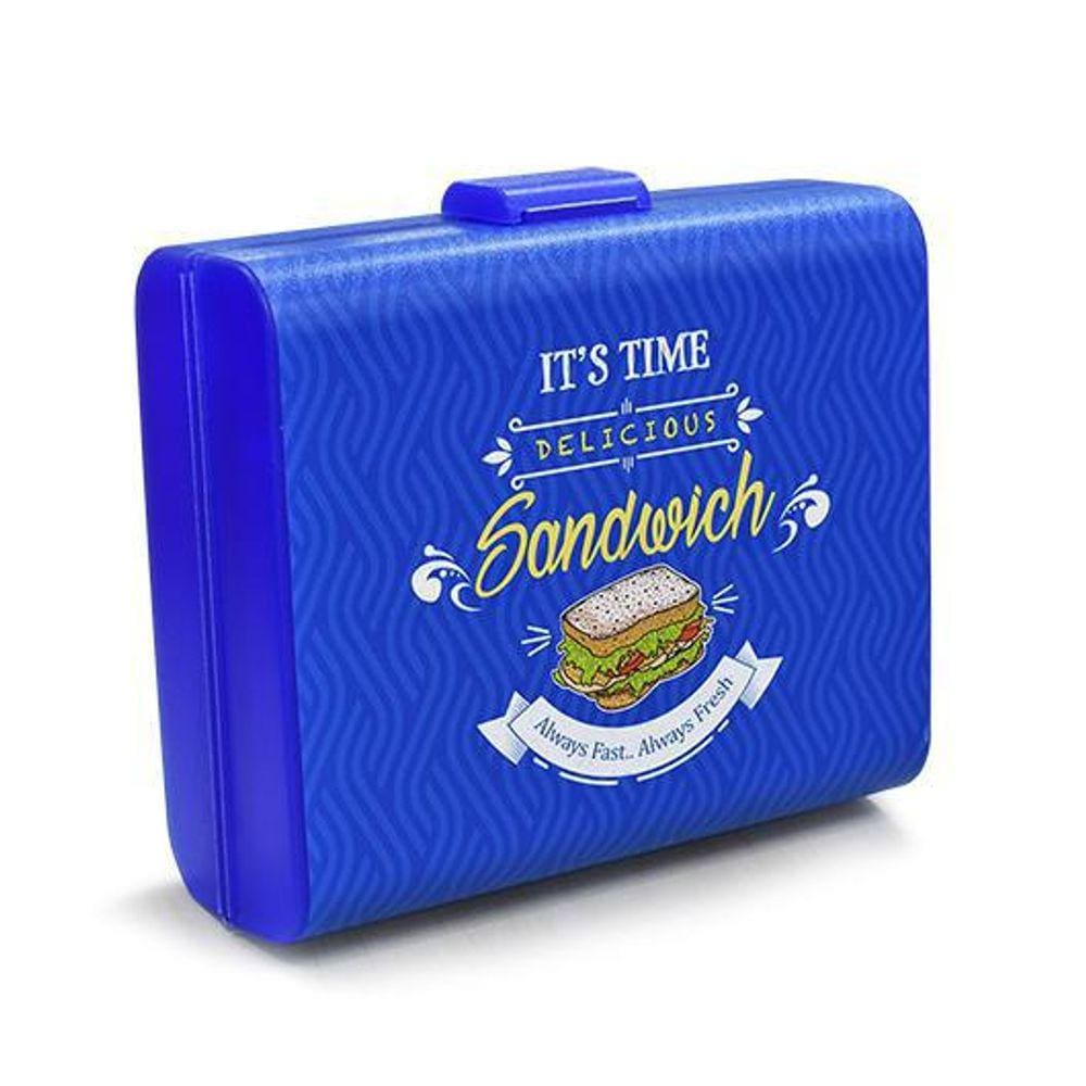 Lancheira Label Azul Com Travas 19X17X66Cm 25735 Arqplast