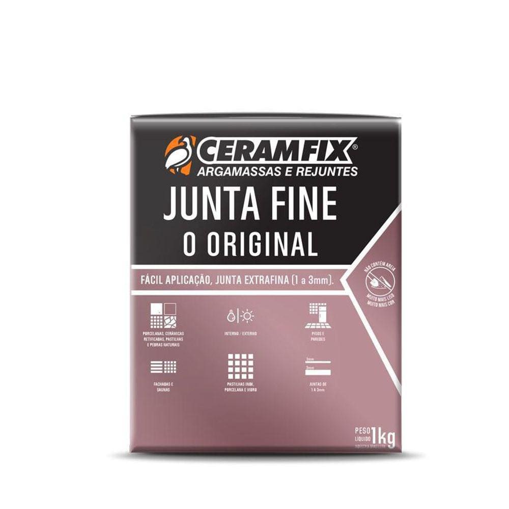 Rejunte Junta Fine Ceramfix Branco 1Kg