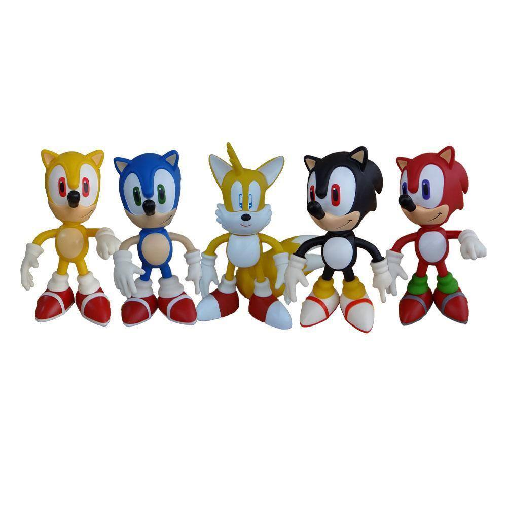 Tails E Sonic Azul, Vermelho, Preto E Amarelo | Extra