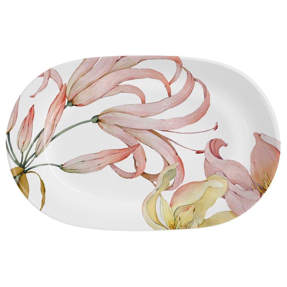 Travessa Cerâmica Alleanza 34cm - Branca Durável