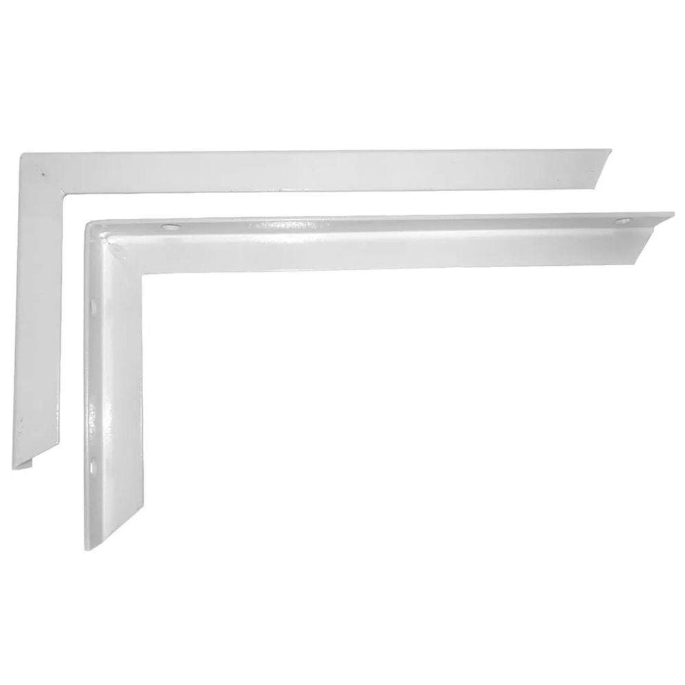 8 Suporte Mão Francesa Reforçada 40Cm Branca