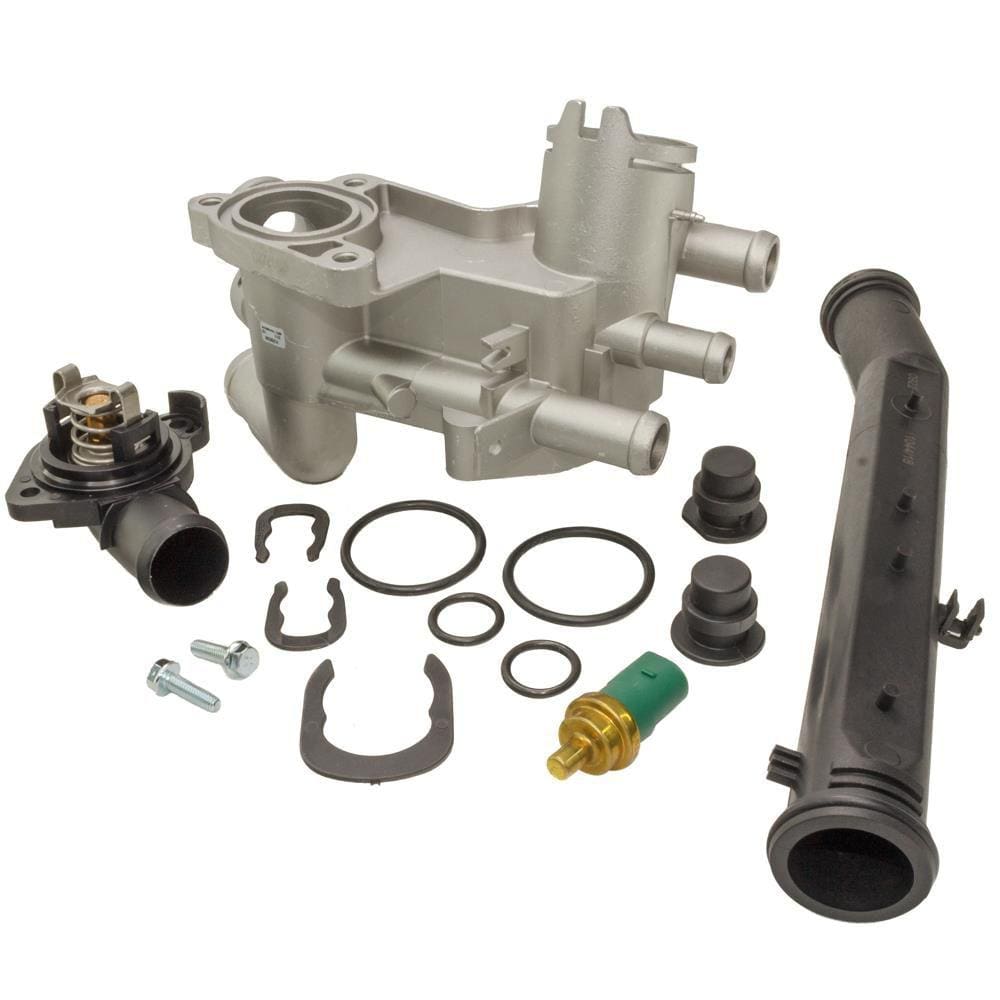 Kit Válvula Termostática + Plug Temperatura Fox 1.0 1.6 Spacefox Crossfox 1.6 8V Com Tubo de Água - MTEK20036