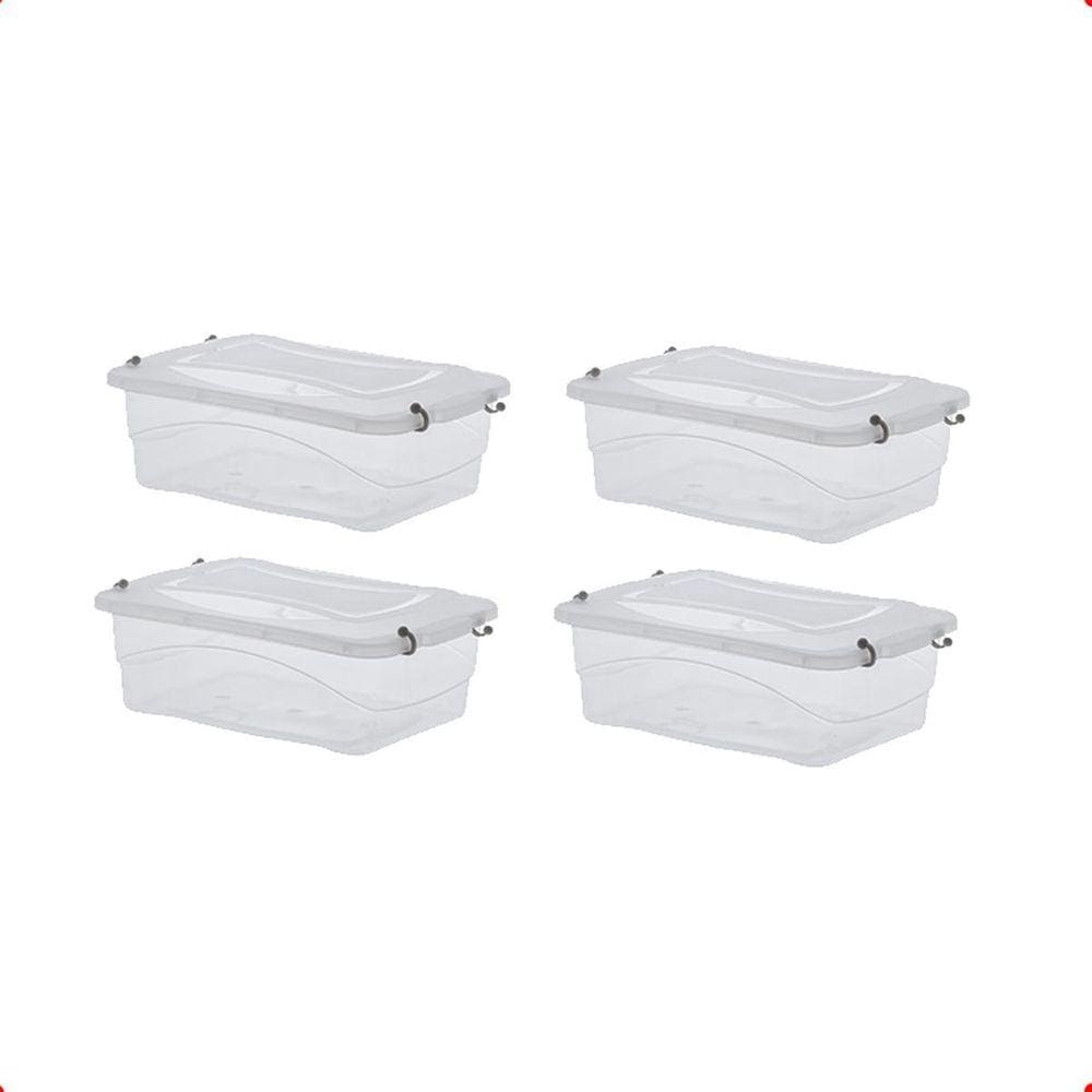 Kit 4 Caixa Organizadora Decorativa Multiuso 2,5 Litros
