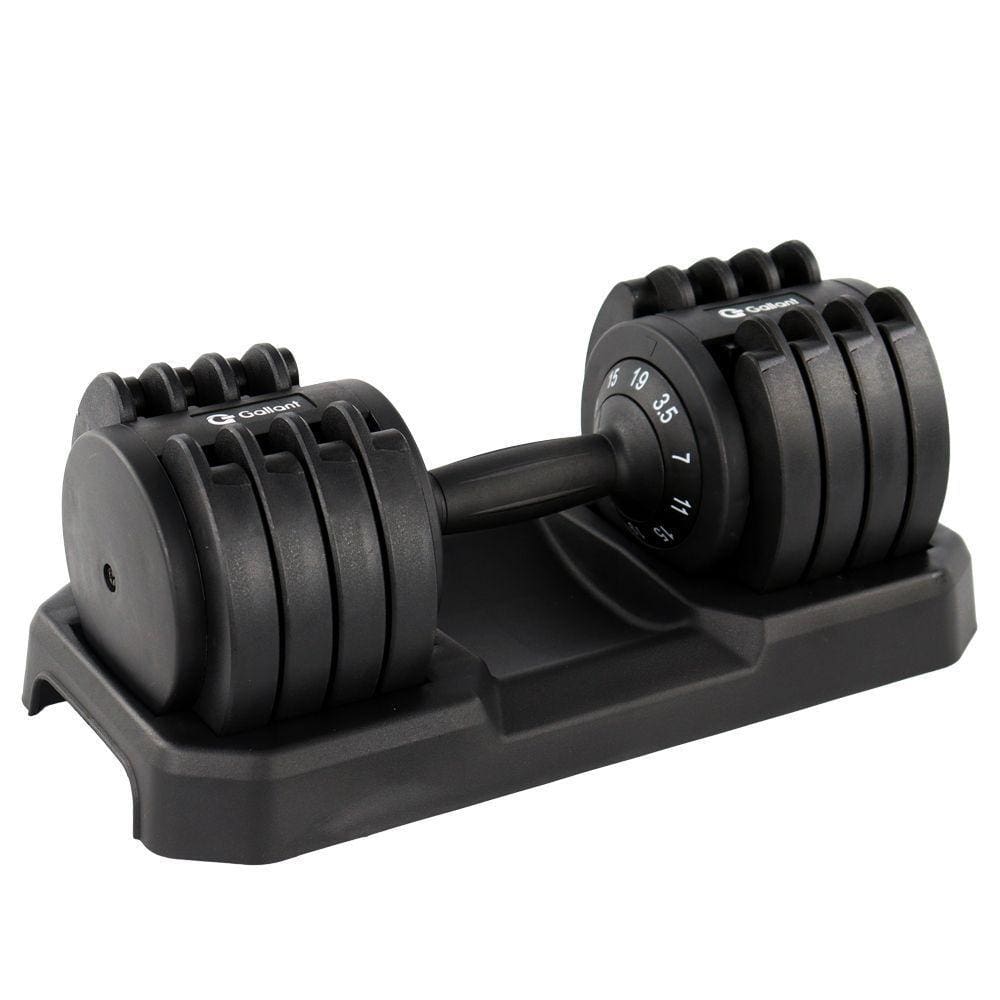 Dumbbell Halter Gallant Elite Pro 19Kg Regulável Com Base