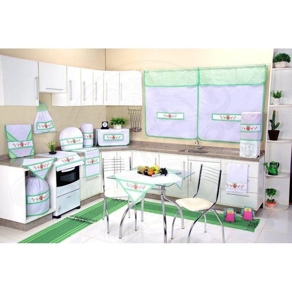 Itens para Cozinha Bordado - Corujinha Feliz