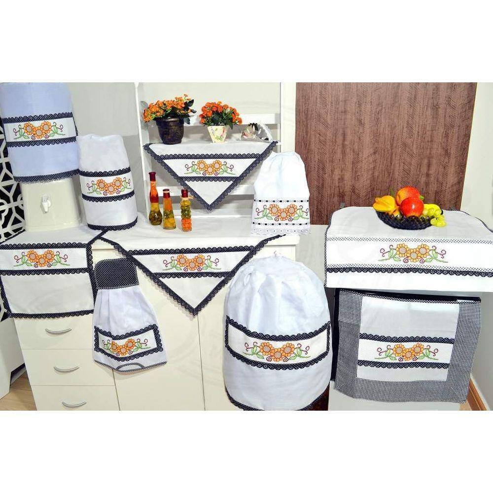Itens para Cozinha em Ponto Cruz - Girassol