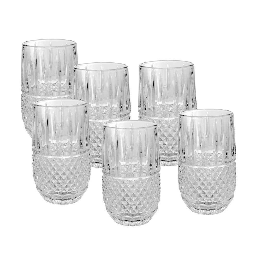Conjunto 6 Copos Altos Galway 350ml - Vidro - 8x8x14cm