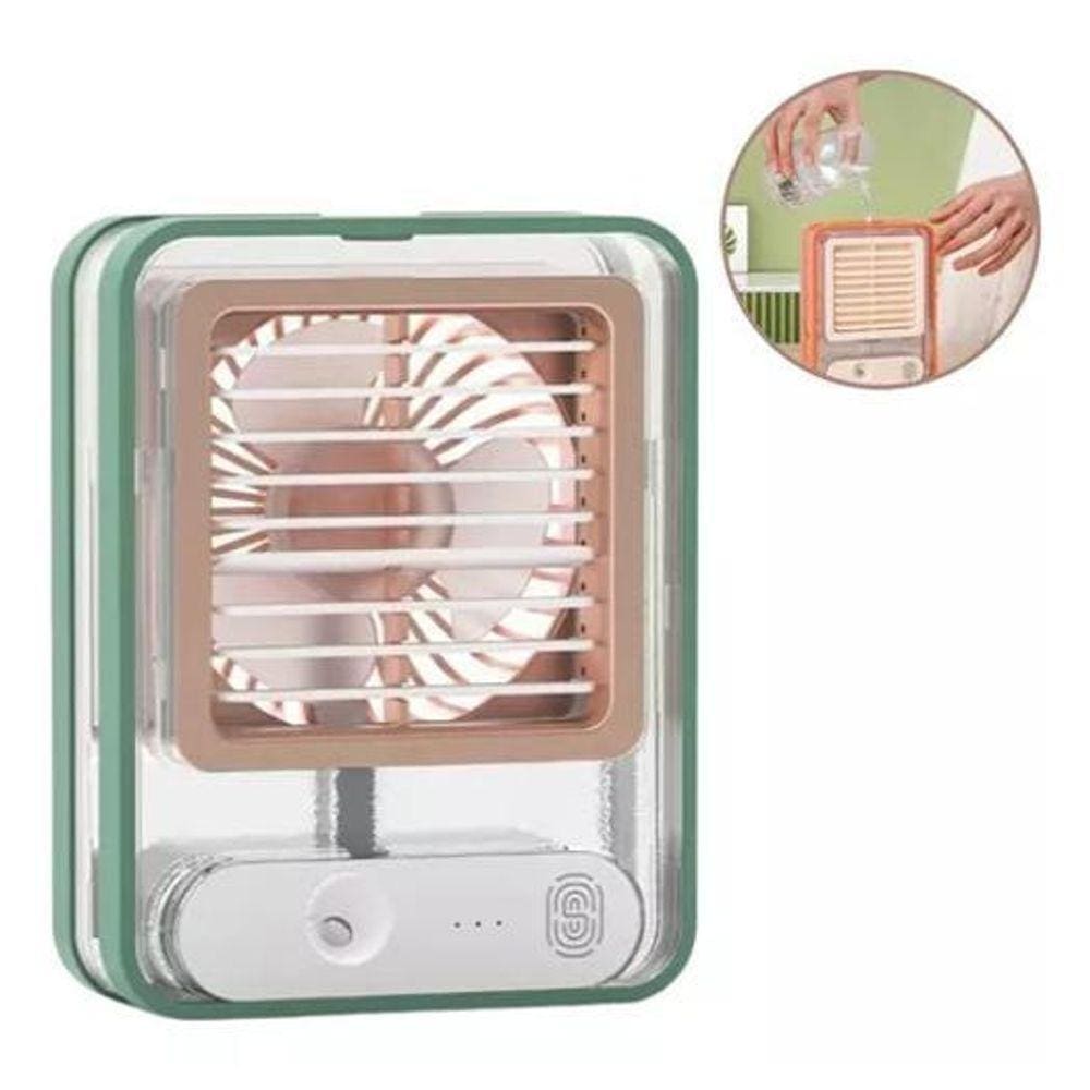Ventilador Portátil com Umidificador 6 LED USB 600ml