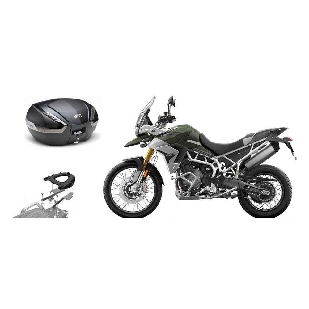 Kit Bau Givi V47Nnt + Suporte Givi Sr6415 Para Tiger 900