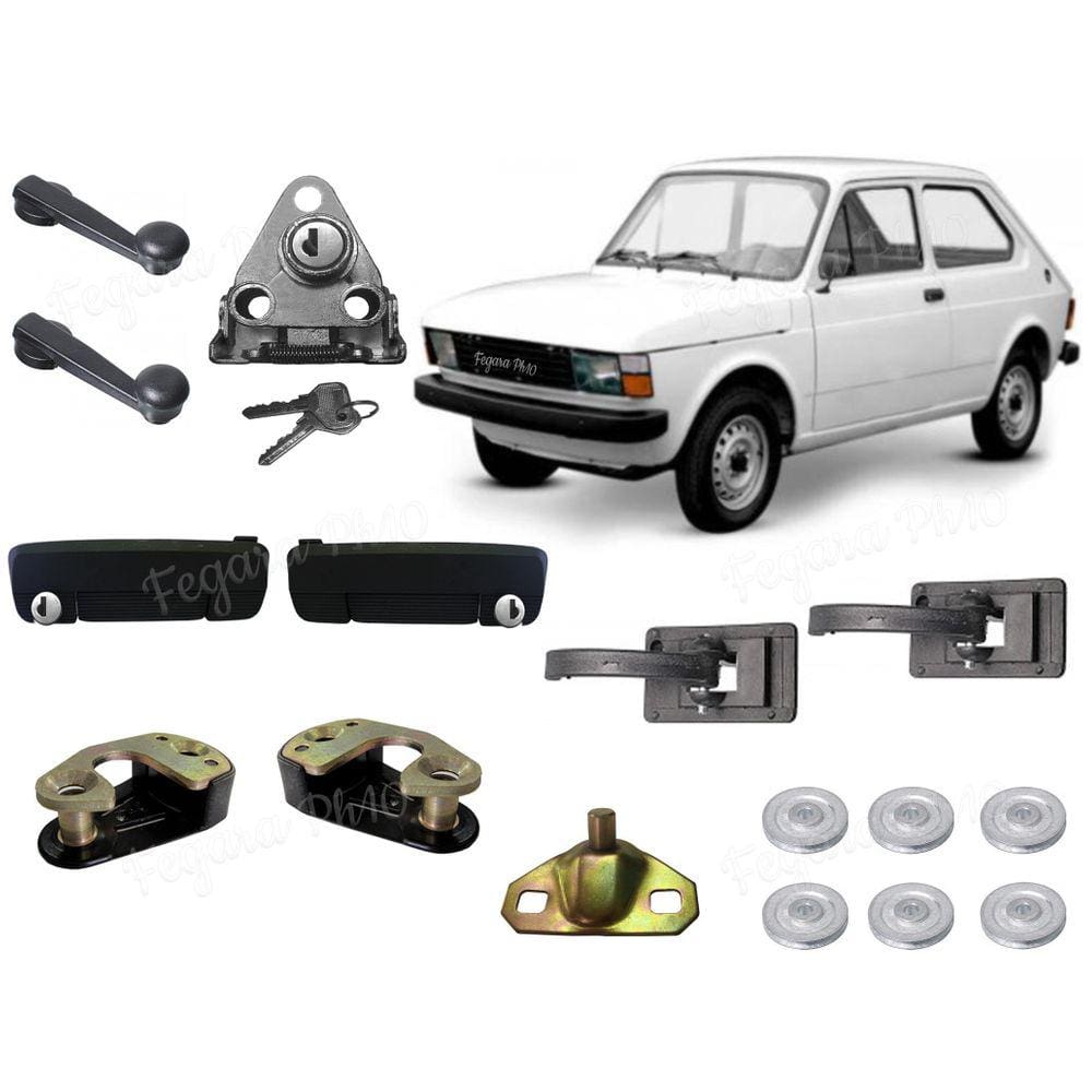 Kit Fiat 147 Fecho + Maçanetas + Batentes + Maquina