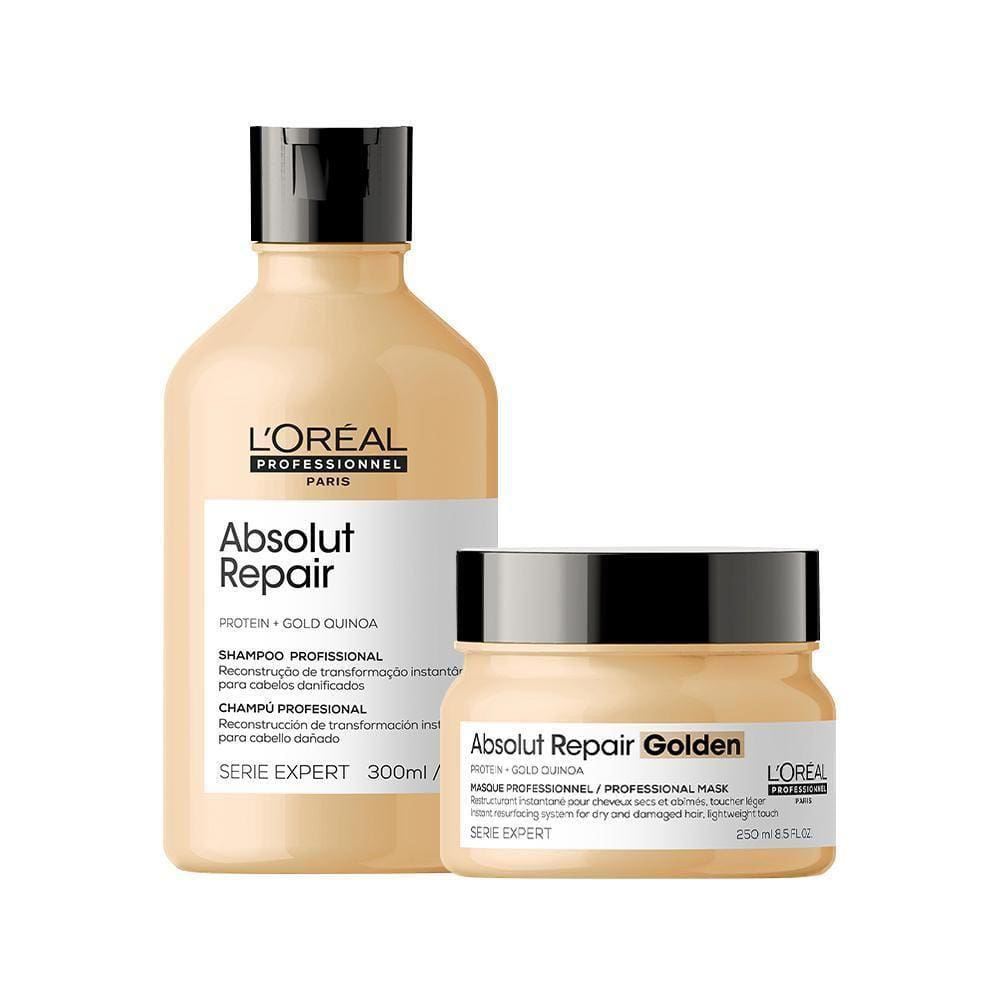 Kit L`Oréal Pro Absolut Repair Gold Quinoa -Sh E Másc Golden