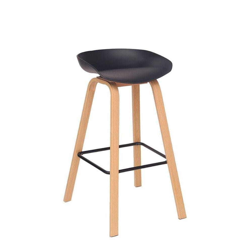 Banqueta Toledo Média Base Aço, Assento Em Polipropileno