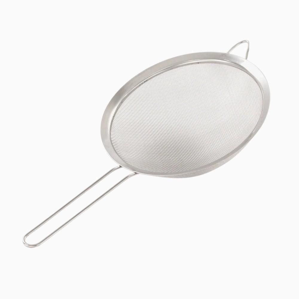 Peneira De Cozinha Coar Inox 10Cm Polvilhar Escorrer Massas