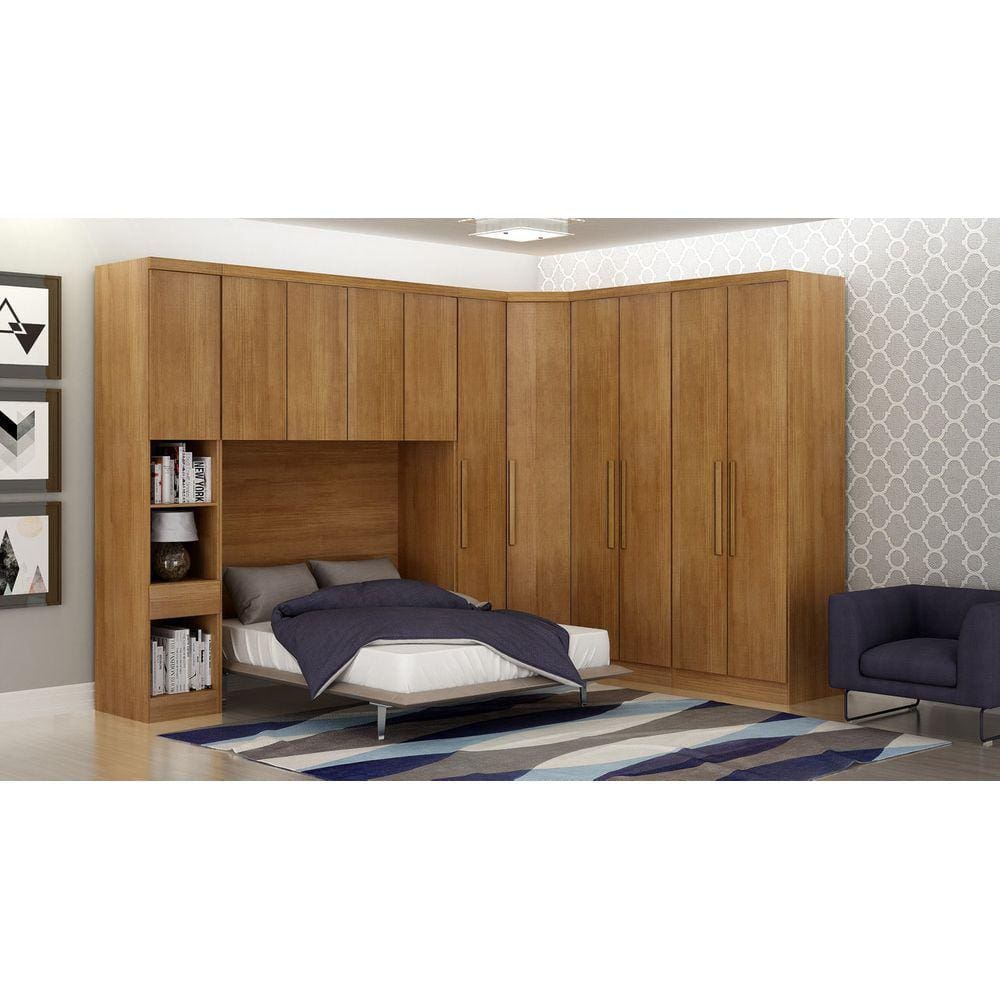 Modulado Completo Casal 6 Portas 6 Gavetas - Linea-Cumaru - Móveis Novo Horizonte
