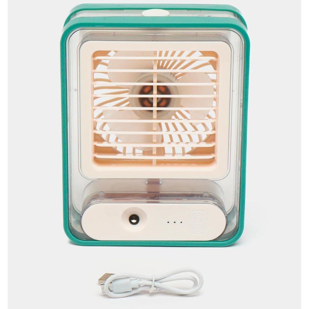 Ventilador Umidificador Portátil | Climatizador LED 1500mAh