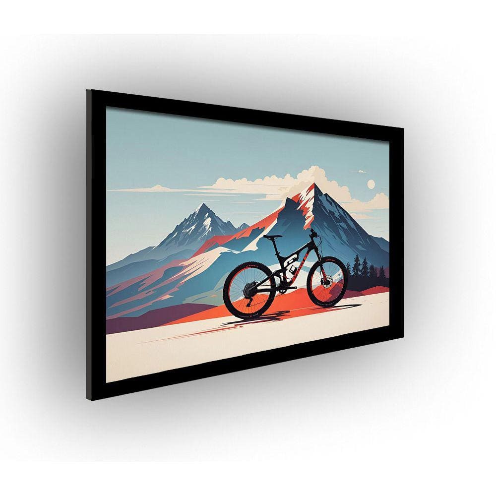 Quadro Decorativo MDF 20x28 c/ Moldura Mountain Bike
