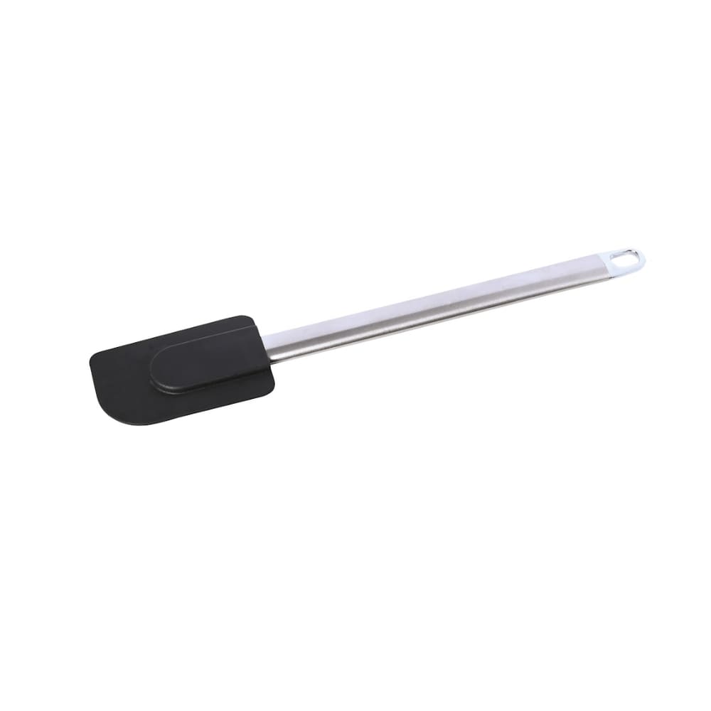 Jogo 2 Espátulas p/ Bolo Silicone Cabo Inox Preto Mimo Style