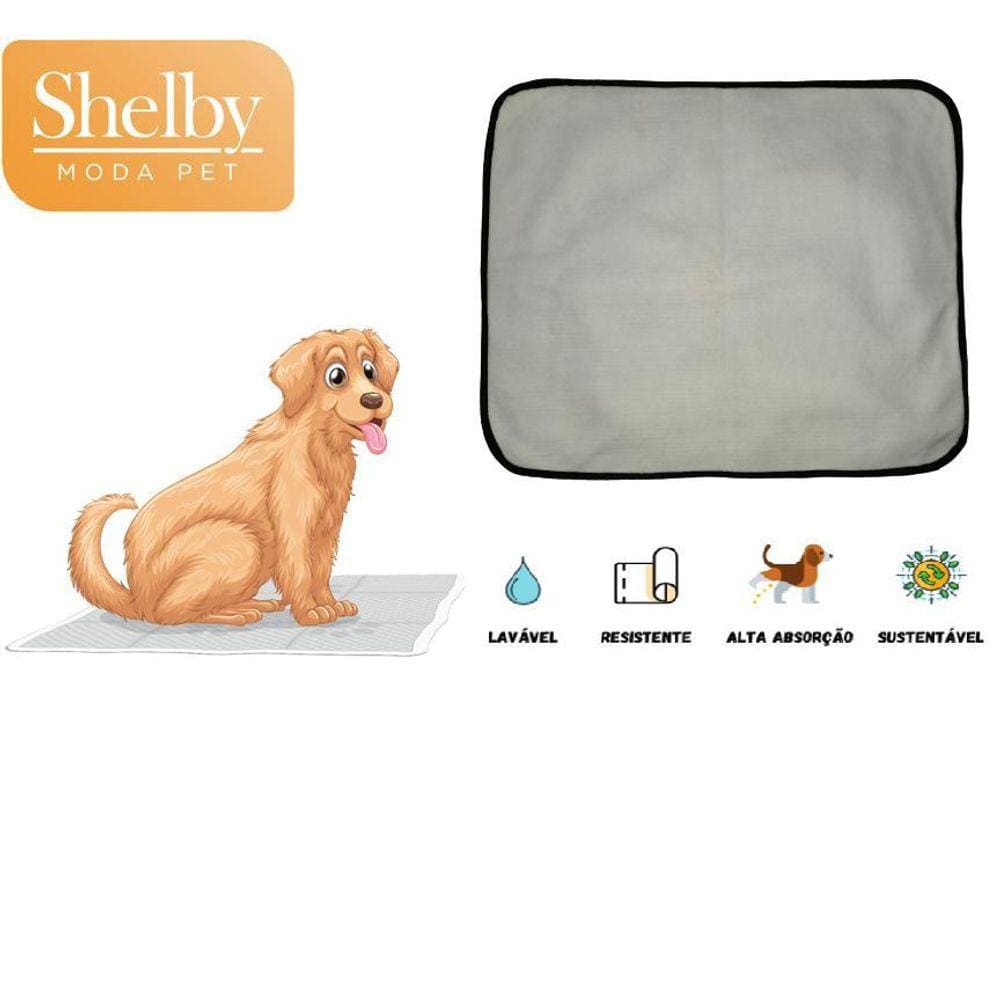 Kit 2 Tapetes Higiênicos Lavável Canino Cães Cachorro 50X60
