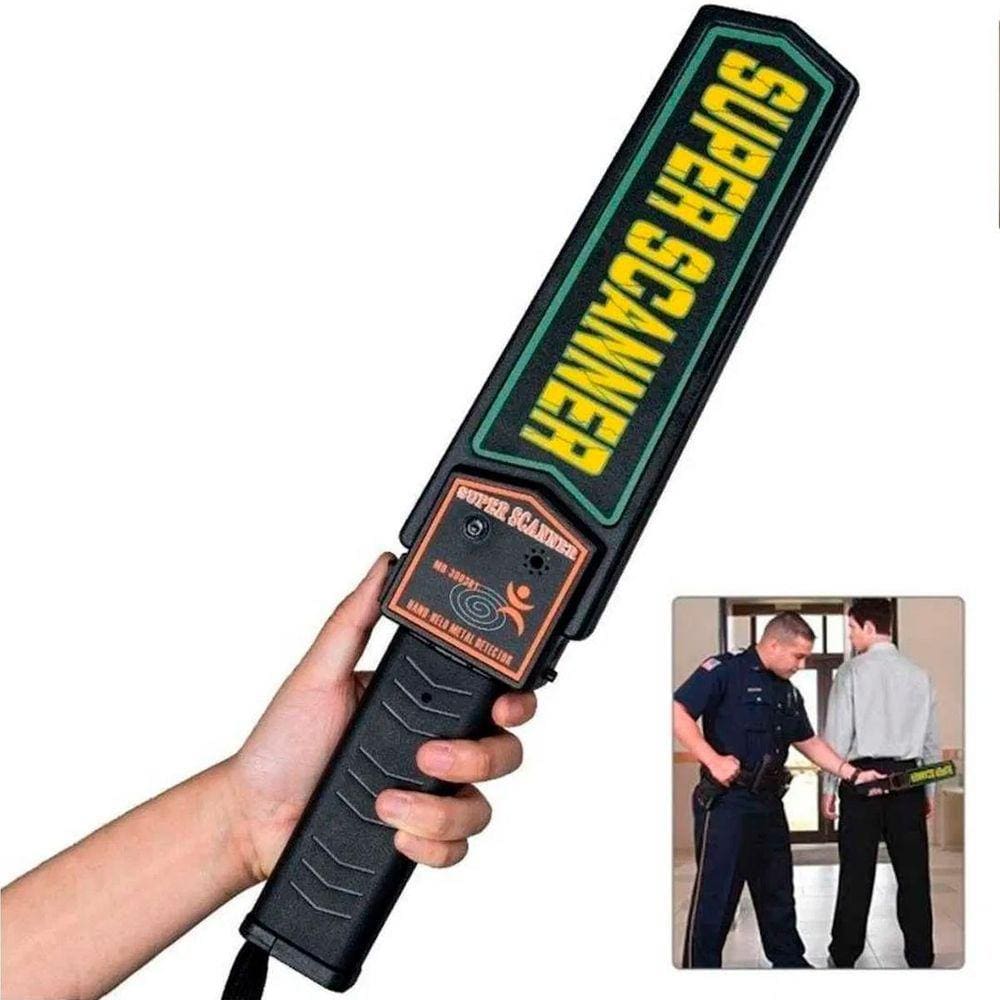 Detector de Metal Recarregável Portátil Scanner Eventos