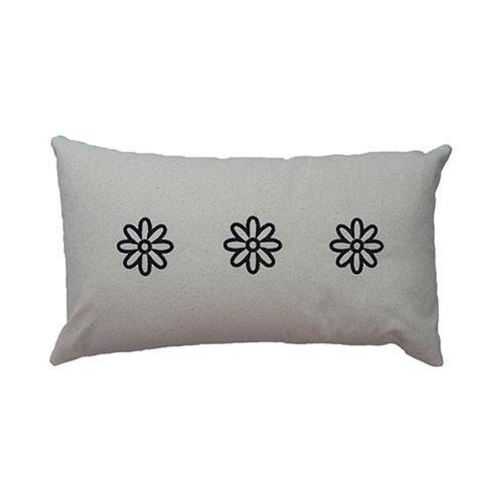 Capa De Almofada Bordada Linho Creme - Zircônia C