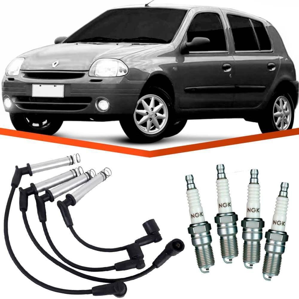 Kit Vela E Cabo Vela Ignição Clio 1.6 98 A 2002 Ngk
