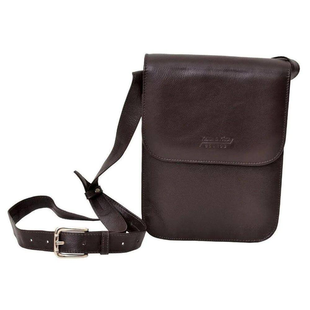 Bolsa Capanga Média de Couro - Marrom Café 28m