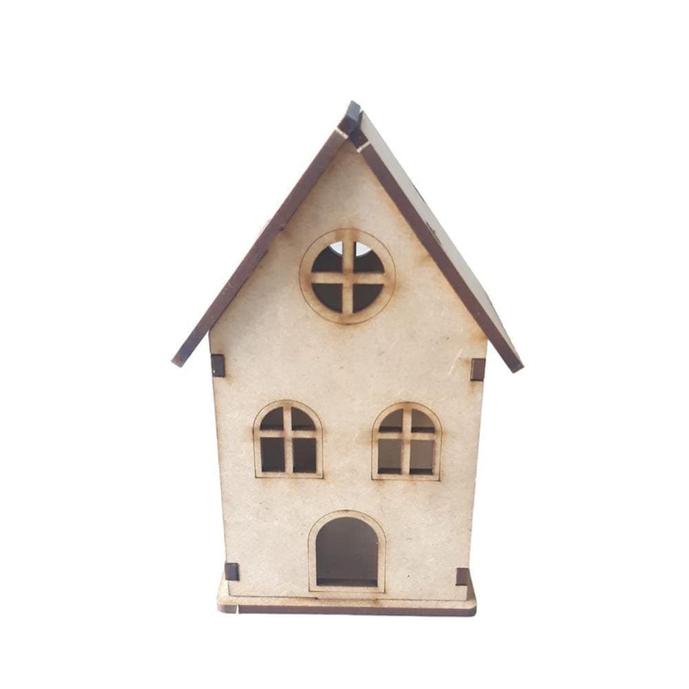 Mini Casa em MDF 11,5x7,5x5,5cm 6541 - MDF