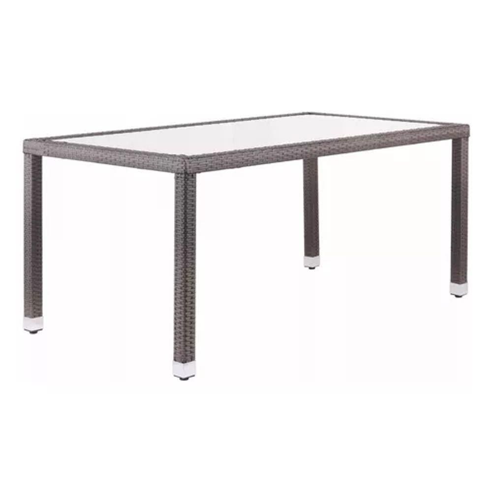 Mesa Retangular Rattan Para 6 Pessoas 160x70x90 Cm Importado
