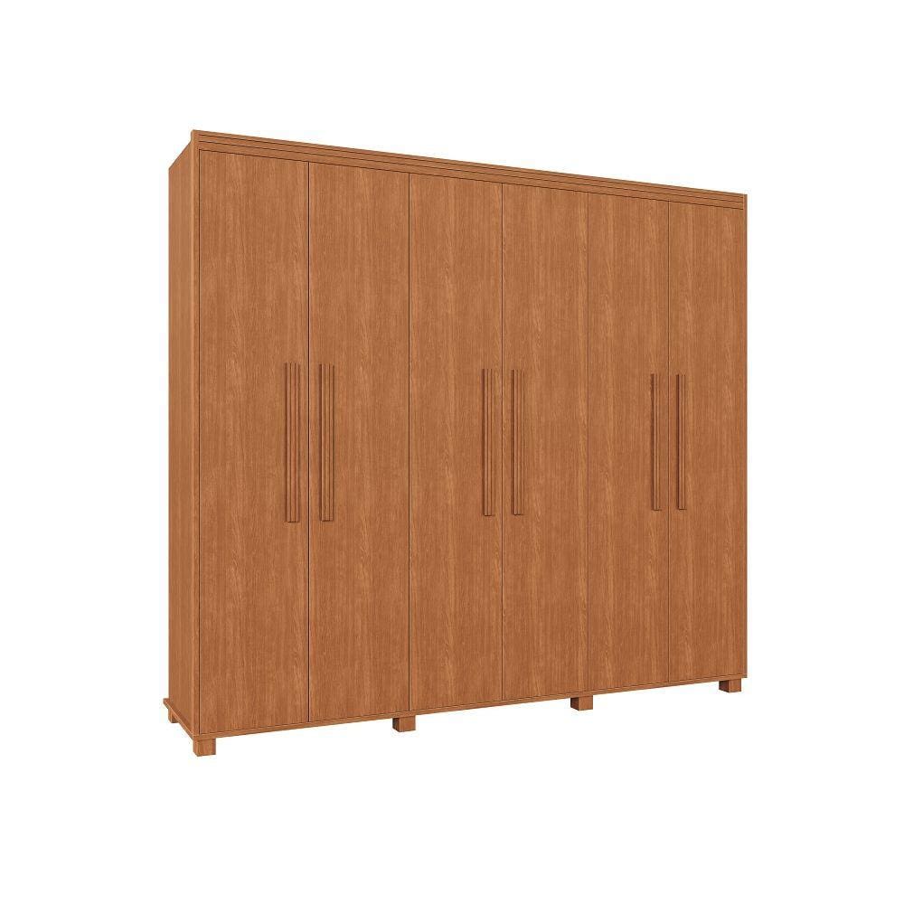 Guarda Roupa Casal Madri 6 Portas Pés Madeira Camas Fênix