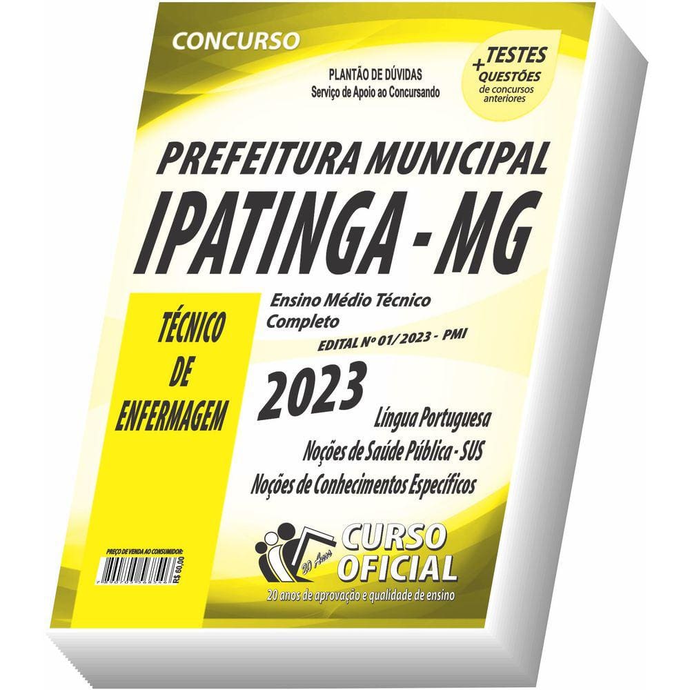 Apostila Prefeitura de Ipatinga - MG - Técnico de Enfermagem