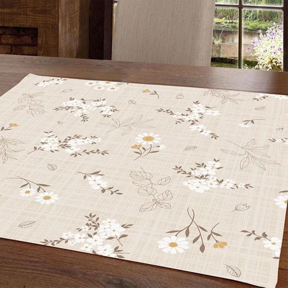 Toalha de Mesa 78x78cm Dohler Esmeralda 01 Algodão Estampada