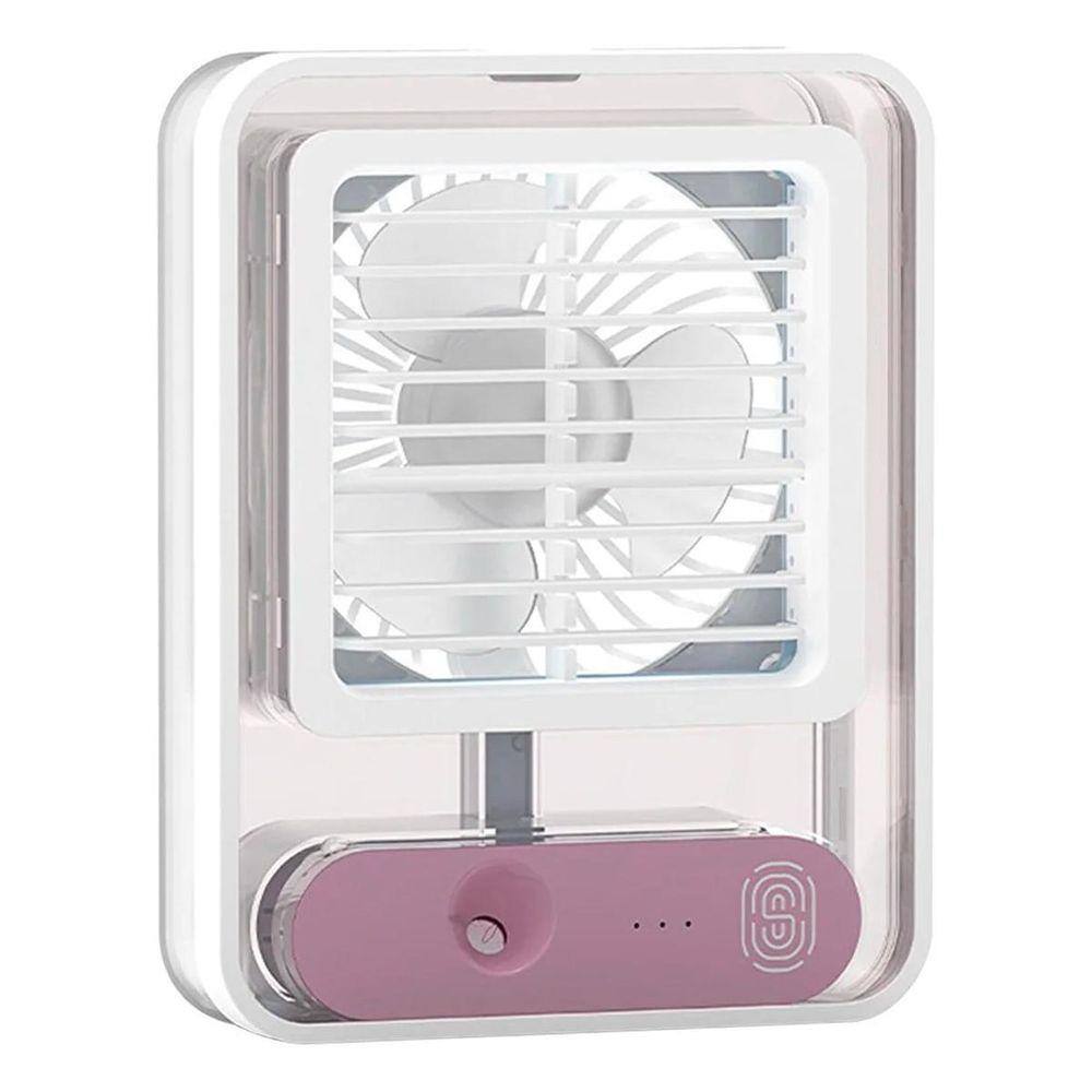 Ventilador Umidificador LED - 3 Veloc., Bateria Recarreg.