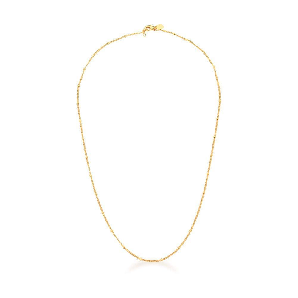 Corrente com bolinhas lisas banhada a ouro-Zarpellon