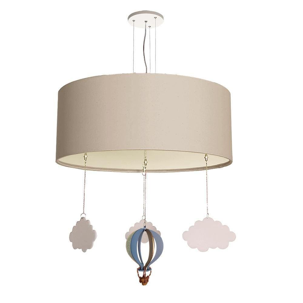 Luminária Pendente Balão Cúpula 30x15cm Cinza - 30x15cm