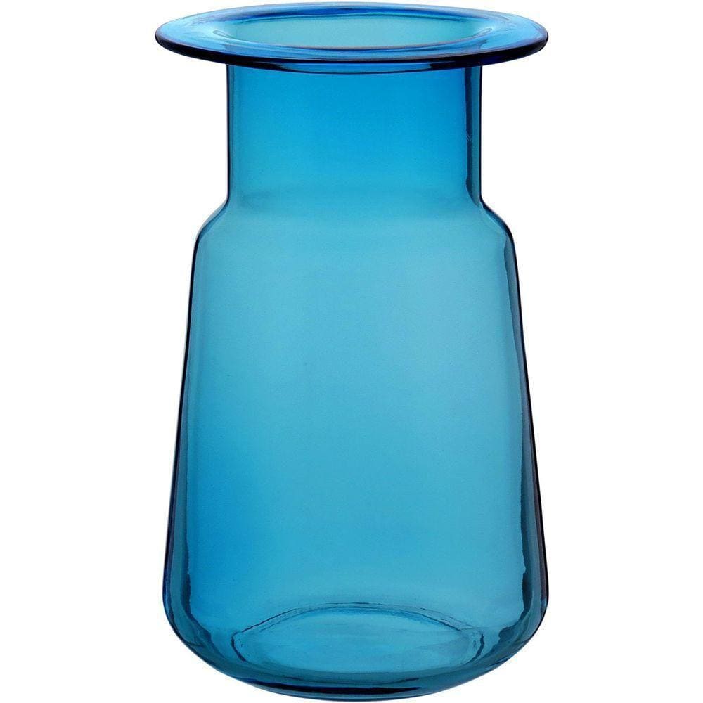 Vaso 26x15x15cm Vidro Azul