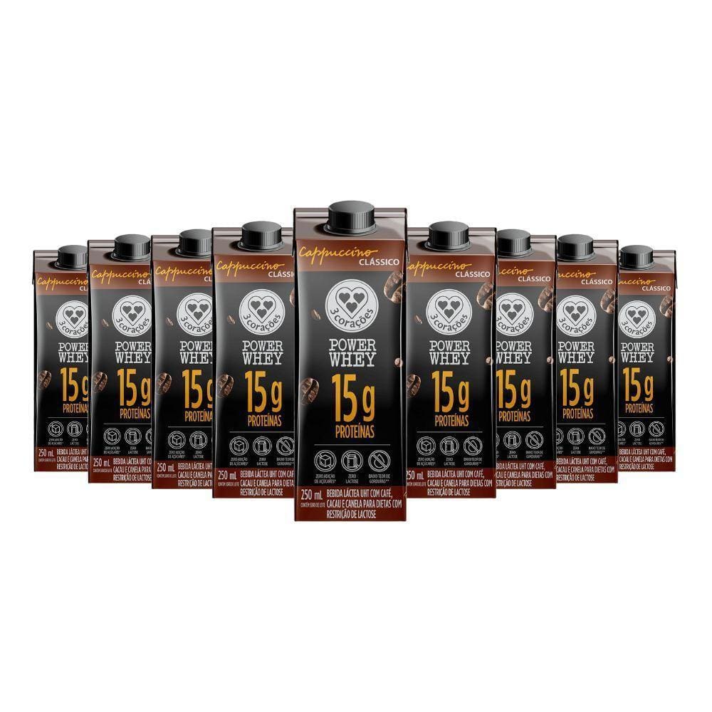 Whey Cappuccino 3Corações - 15g Proteínas, Zero Açúcares