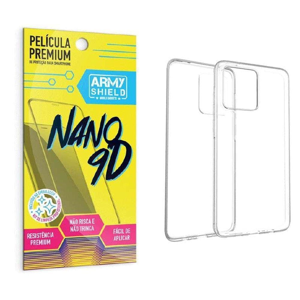 Capinha Moto G84 + Película 9D Indestrutível - Armyshield