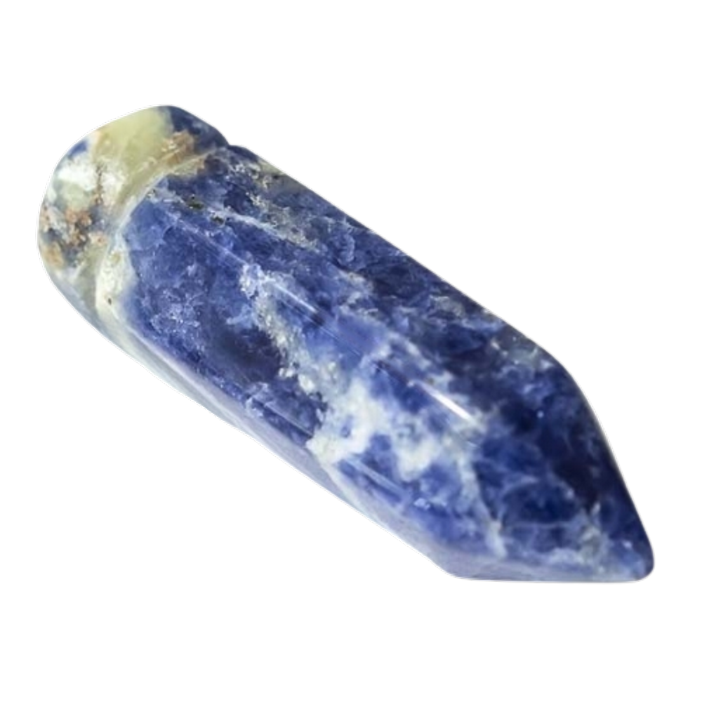 Colar Quartz Sodalitico Difusor Aromaterapia Ponta Ranhurado