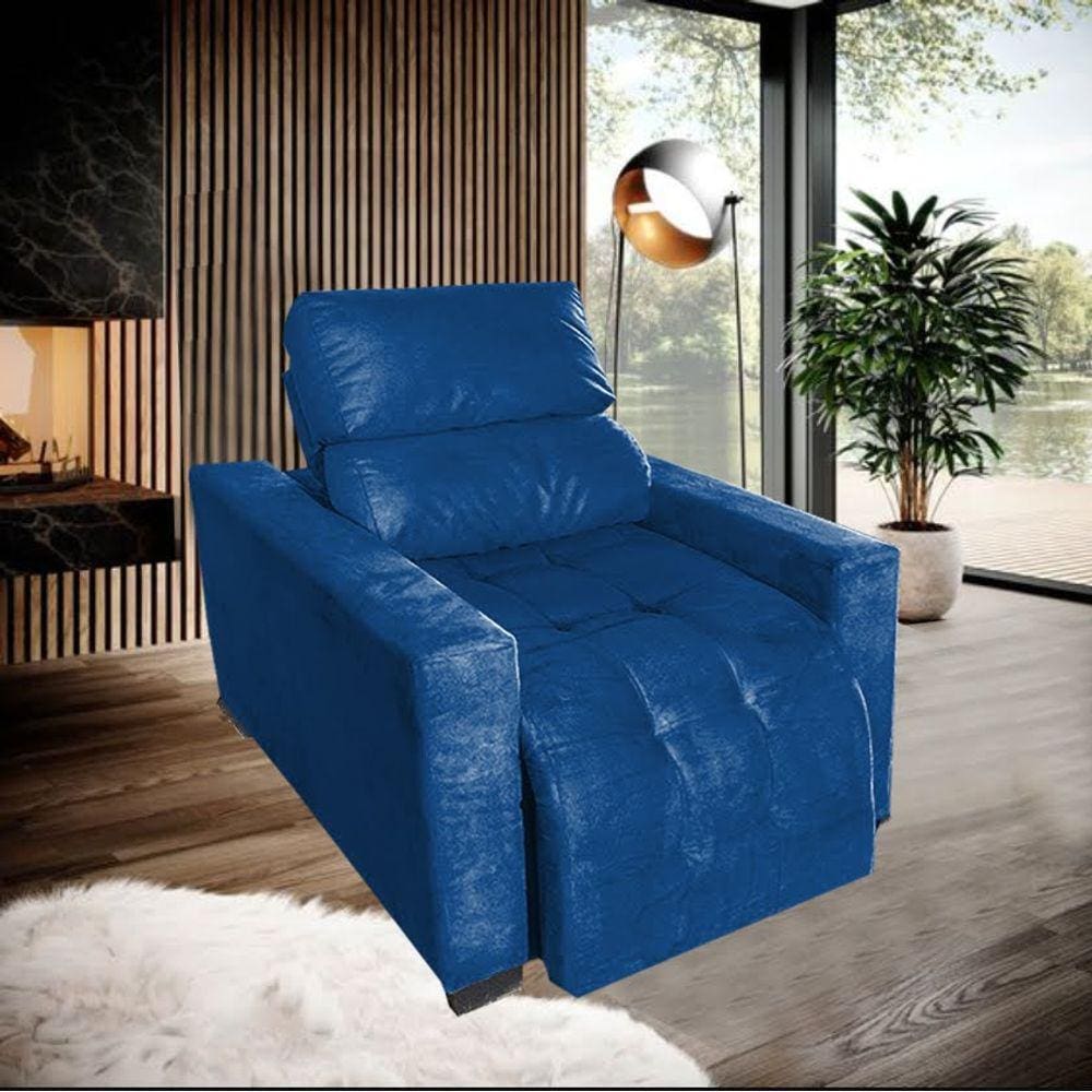 Poltrona Reclinável Sala Quarto Amamentação Madri Marinho