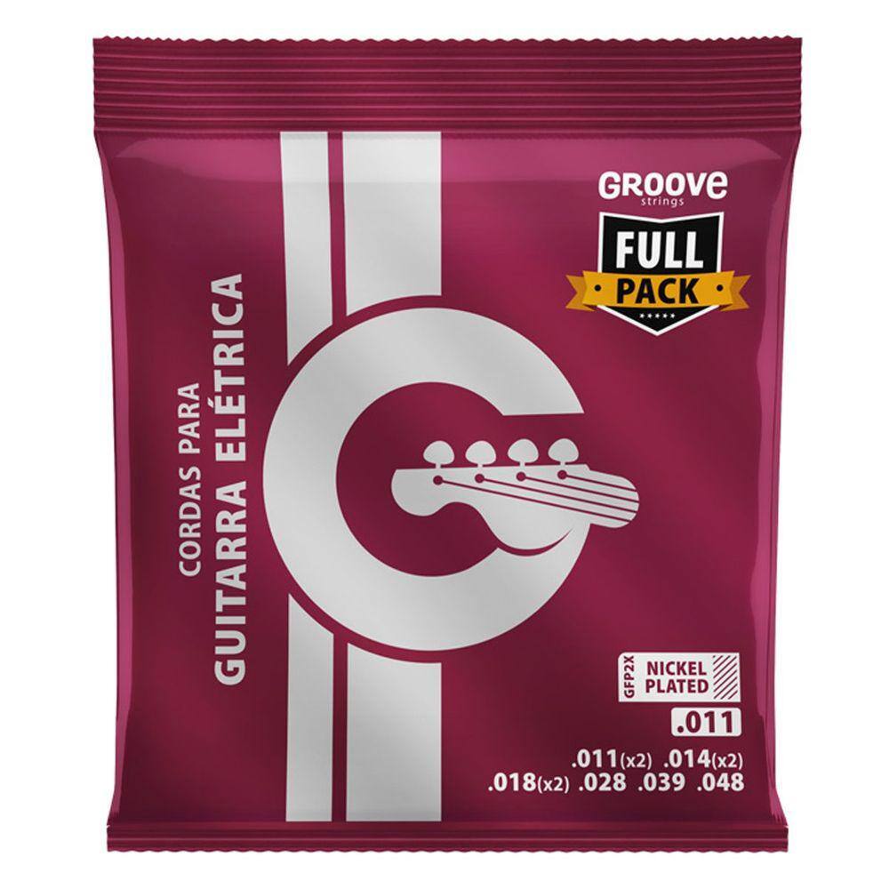 Encordoamento Guitarra Groove Gfp2x Fullpack 0.011