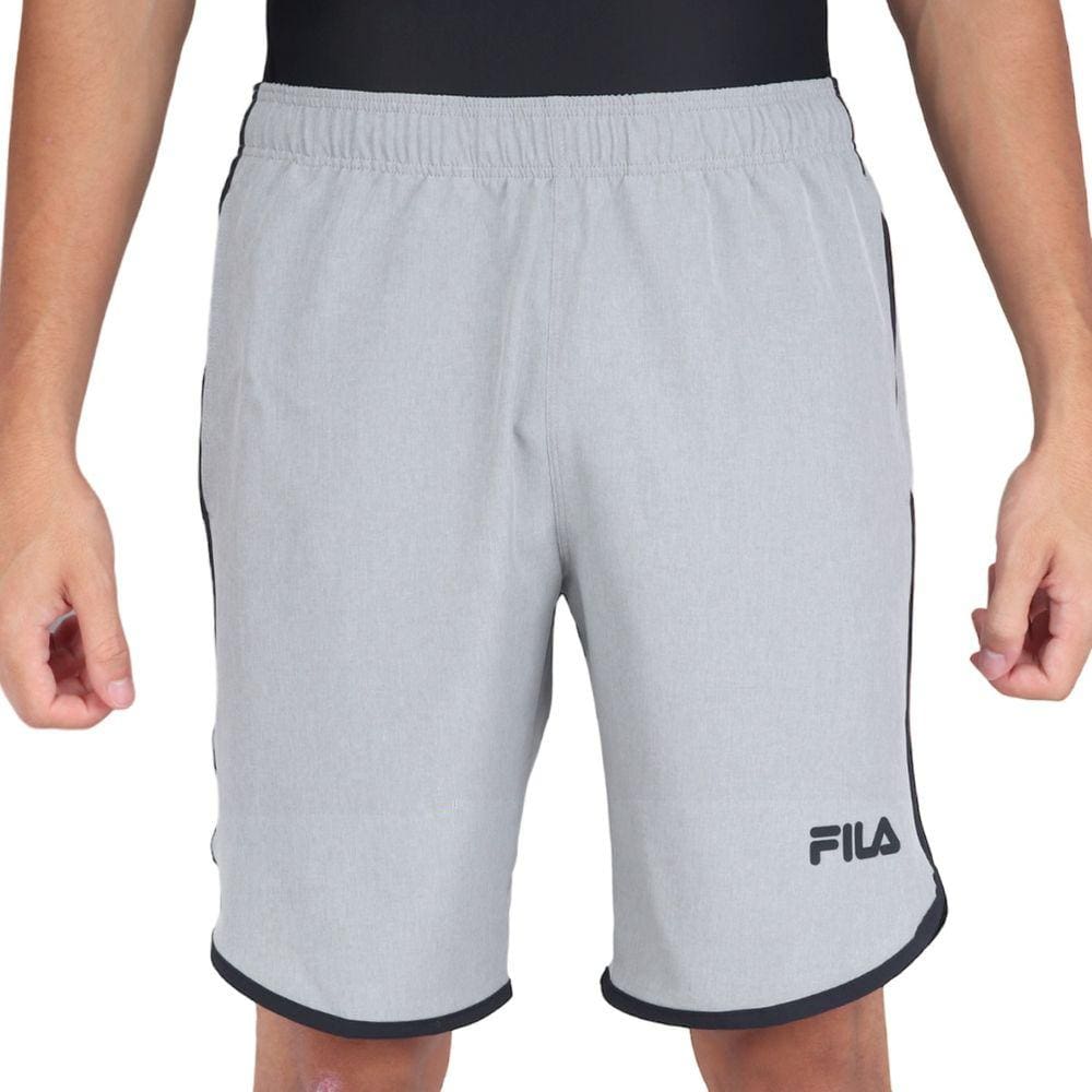 Bermuda Fila Curve Blend 7,5 Masculina - Cinza Claro e Preto