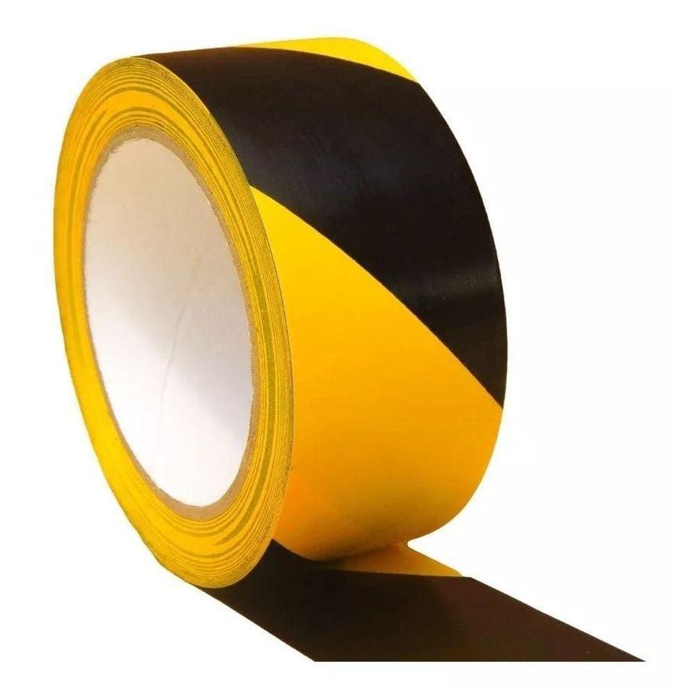 Fita Demarcação Área Restrita 70mm 100m - Preta