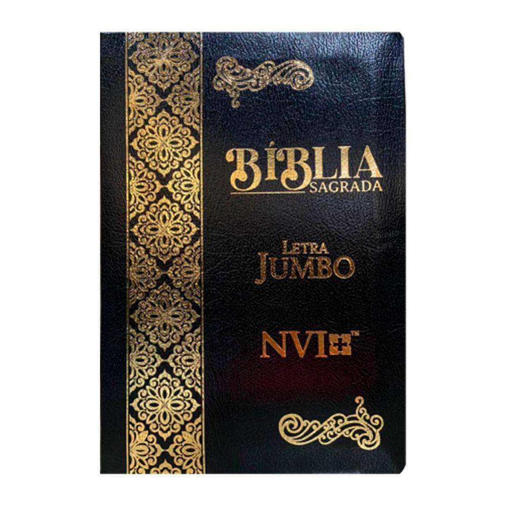 Bíblia Sagrada Jumbo NVI Coverbook Preta 16,5x23,7x3cm