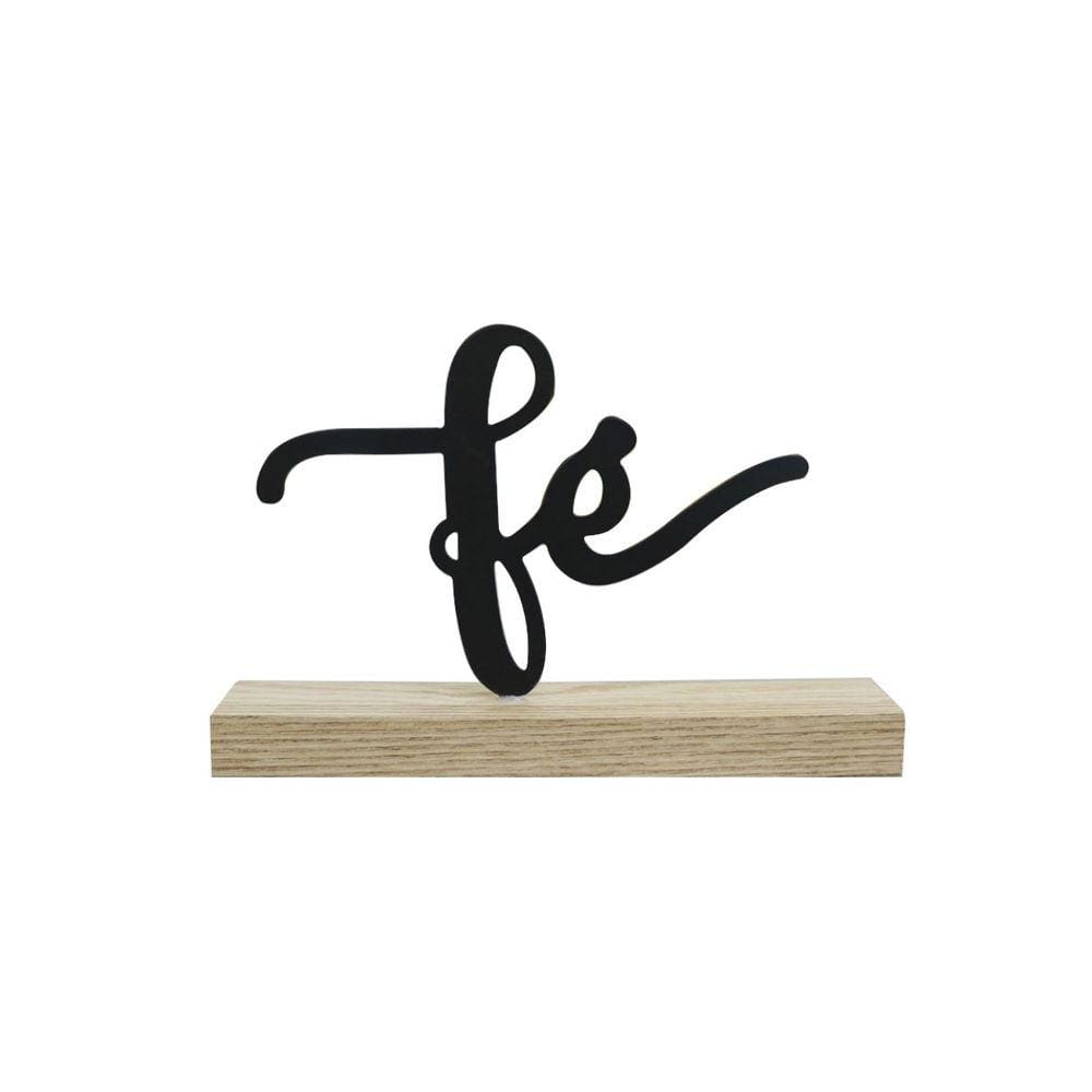 Enfeite Decorativo Aramado Com Base De Madeira