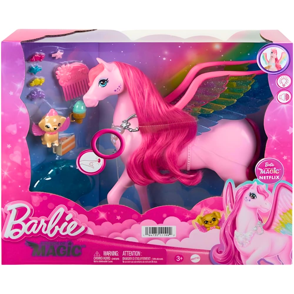 Barbie Fantasy A Touch Of Magic Cavalo Pégaso HLC40 Mattel