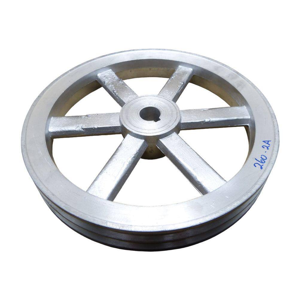 Polia De Ferro 10`` 260Mm 2A Eixo 22Mm Chaveta 1/4