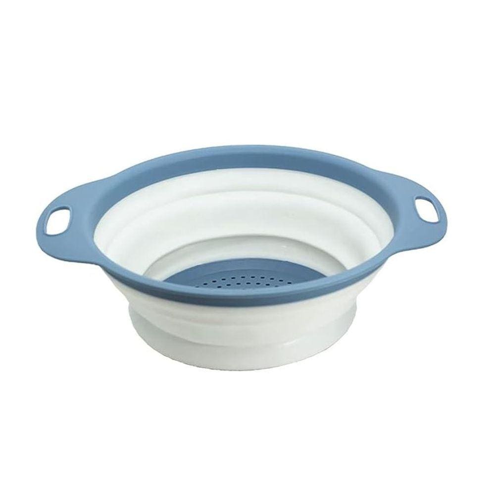 Escorredor para Alimentos em Silicone Retrátil - Azul - OIKOS
