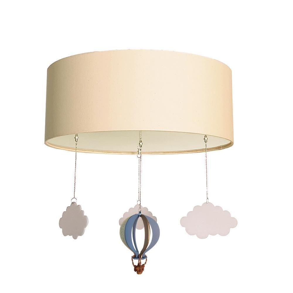 Plafon Balão Cúpula 30x15cm | Tecido Algodão | 02 LED 15W