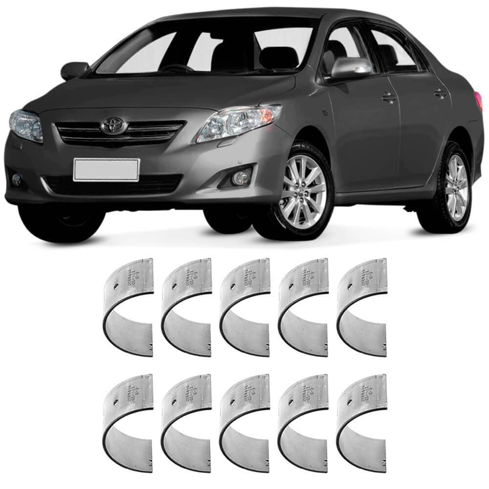 Bronzina Casquilho Mancal STD Toyota Corolla 1.6 1.8 16V 2002 a 2013 Metal Leve BC746