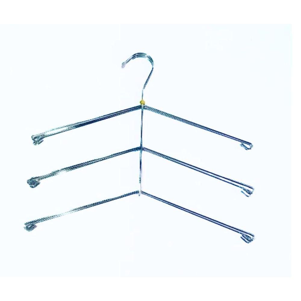 Cabides Triplo para Camisas 10 Peças Cromado